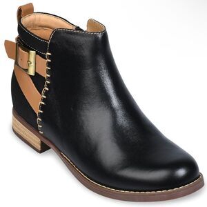 Waco Shoe Company Spenco Women's Black Brown Dove Creek Ankle Boot 9.5 NIB NWT